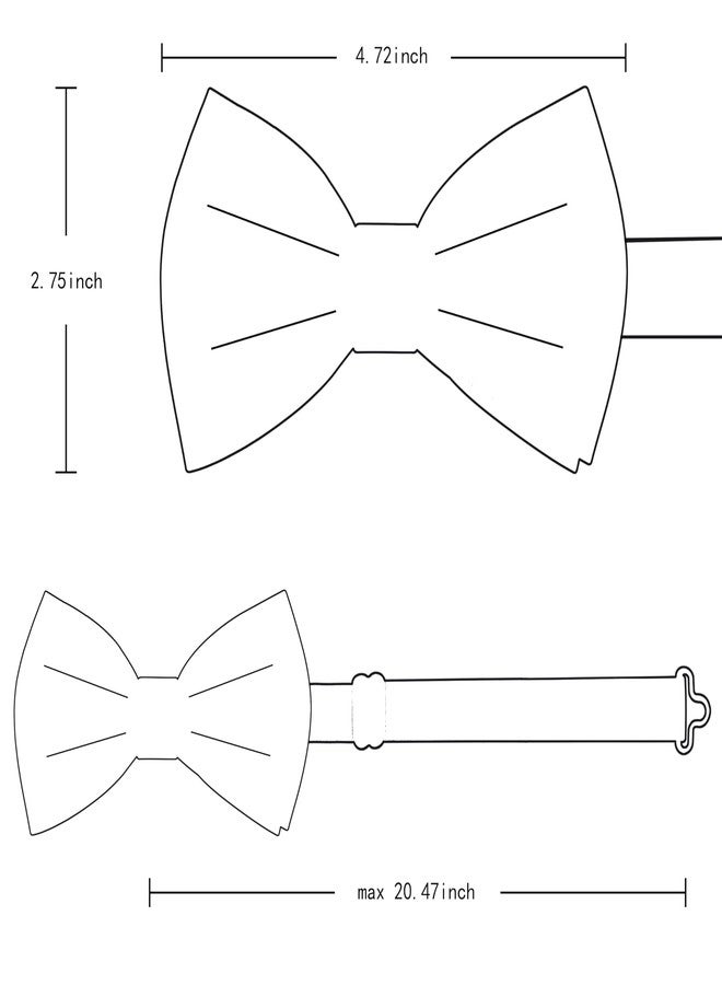 Branduce Red Bow Tie for Men Pre-tied Adjustable Silk Blend Bowties for Wedding Party (BB05-01) - Image 4